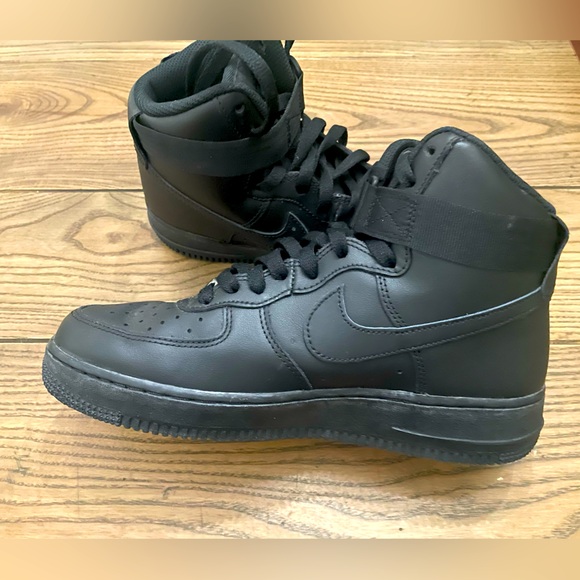 Nike Air Force 1 High '07 Triple Black CW2290-001 Basketball Shoes Men's Sneaker - Picture 3 of 7